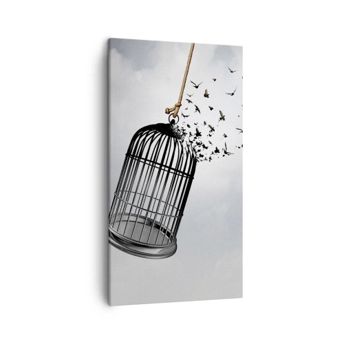 Quadro em tela - Fé... Esperança... Liberdade! - 45x80 cm