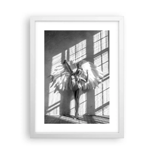 Pôster em moldura branca - Direto do céu - 30x40 cm