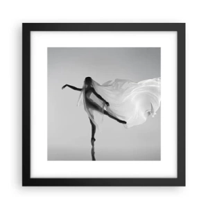 Pôster com moldura preta - Leveza e graça - 30x30 cm