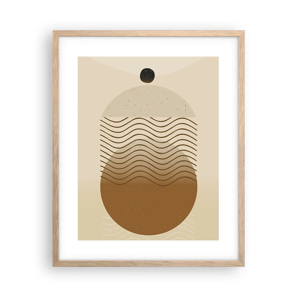 Pôster com moldura de carvalho claro - Sobre a origem das figuras geométricas - 40x50 cm