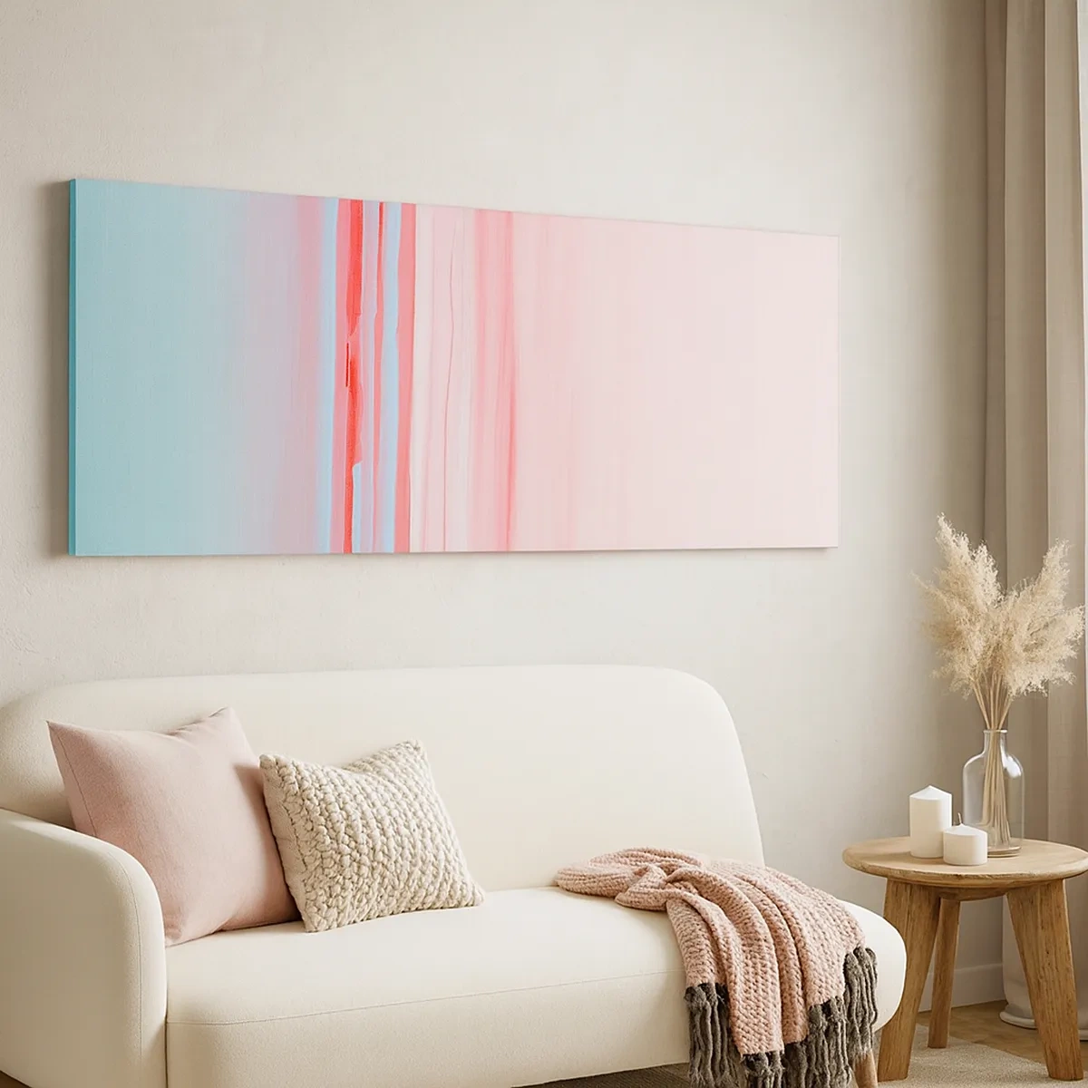 Quadro em tela - Abstração ao amanhecer - 30x30 cm