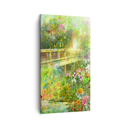 Quadro em tela - A ponte dos suspiros da primavera - 45x80 cm