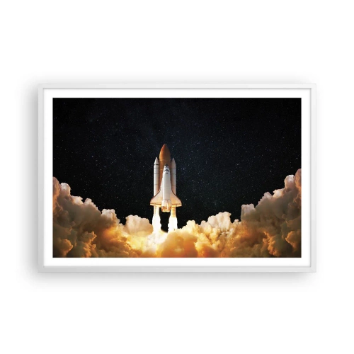 Pôster em moldura branca - Ad astra! - 91x61 cm