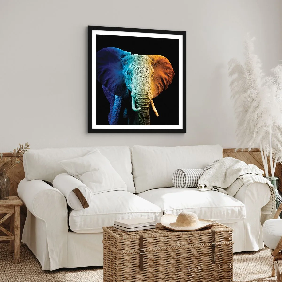 Pôster com moldura preta - Excêntrico, não esquisito - 40x40 cm