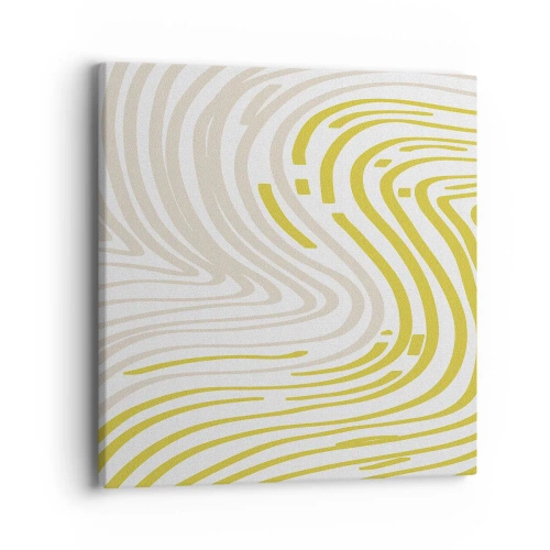 Quadro em tela - Uma composição com uma curvatura suave - 40x40 cm