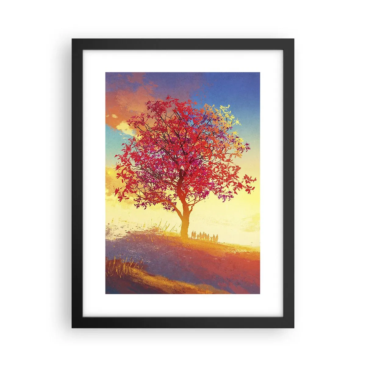 Pôster com moldura preta - O peregrino no seu destino - 30x40 cm