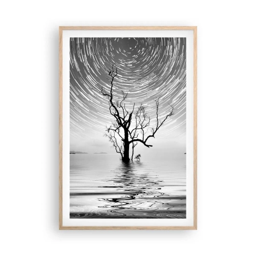 Pôster com moldura de carvalho claro - Sinfonia da natureza - 61x91 cm