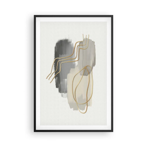 Pôster com moldura preta - Duração e movimento - 61x91 cm