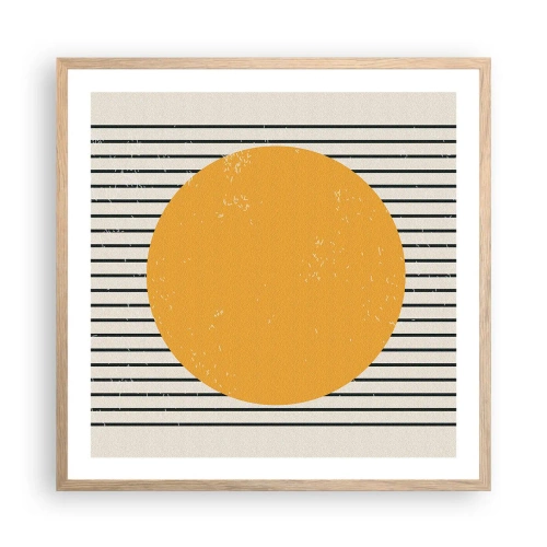 Pôster com moldura de carvalho claro - O poder da simplicidade - 60x60 cm