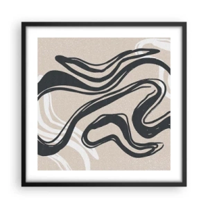 Pôster com moldura preta - Expressão multiplicada - 50x50 cm