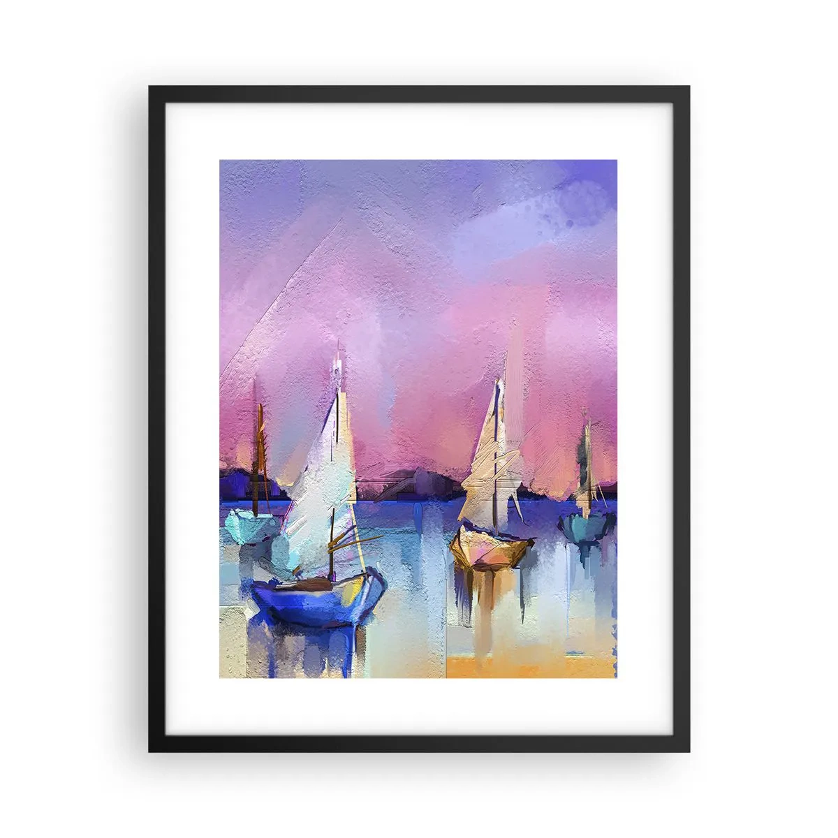 Pôster com moldura preta - Direção: águas largas - 40x50 cm