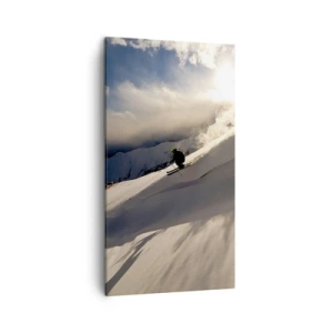 Quadro em tela - O desafio das montanhas - 45x80 cm