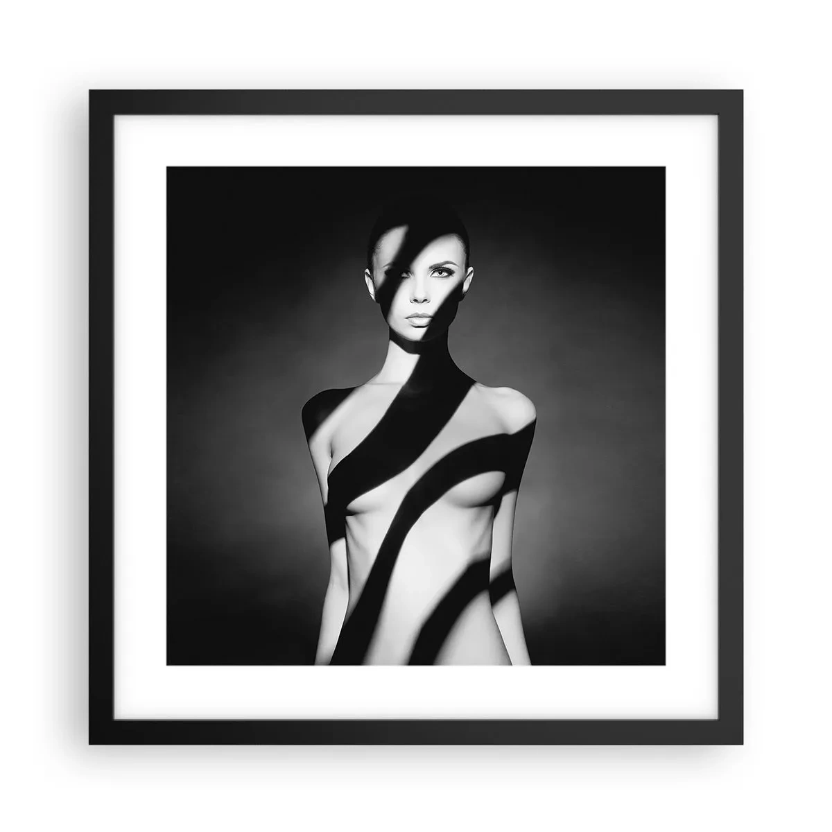 Pôster com moldura preta - No brilho e na sombra - 40x40 cm