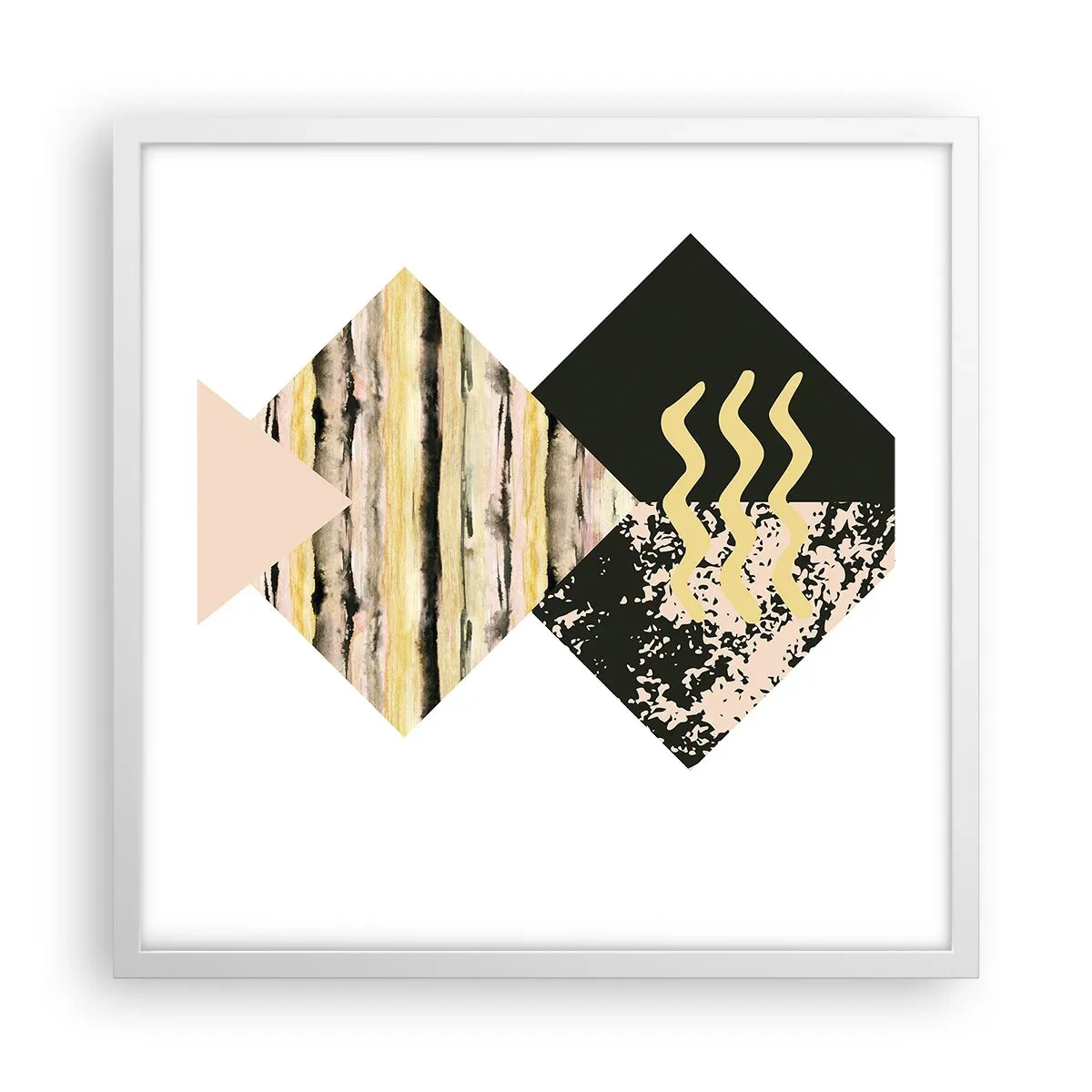 Pôster em moldura branca - Não é tão simples assim - 50x50 cm