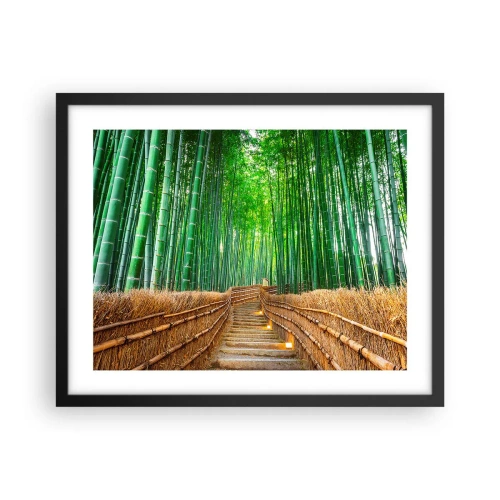 Pôster com moldura preta - A essência da natureza asiática - 50x40 cm