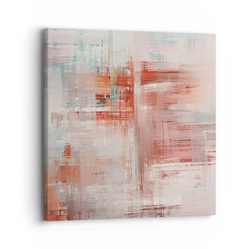 Quadro em tela - Nebuloso. Mas rosa - 30x30 cm
