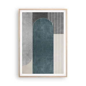 Pôster com moldura de carvalho claro - Composição ao nível - 70x100 cm