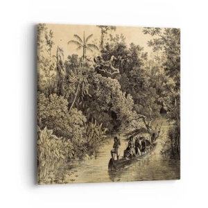 Quadro em tela - Viagem à fonte - 40x40 cm