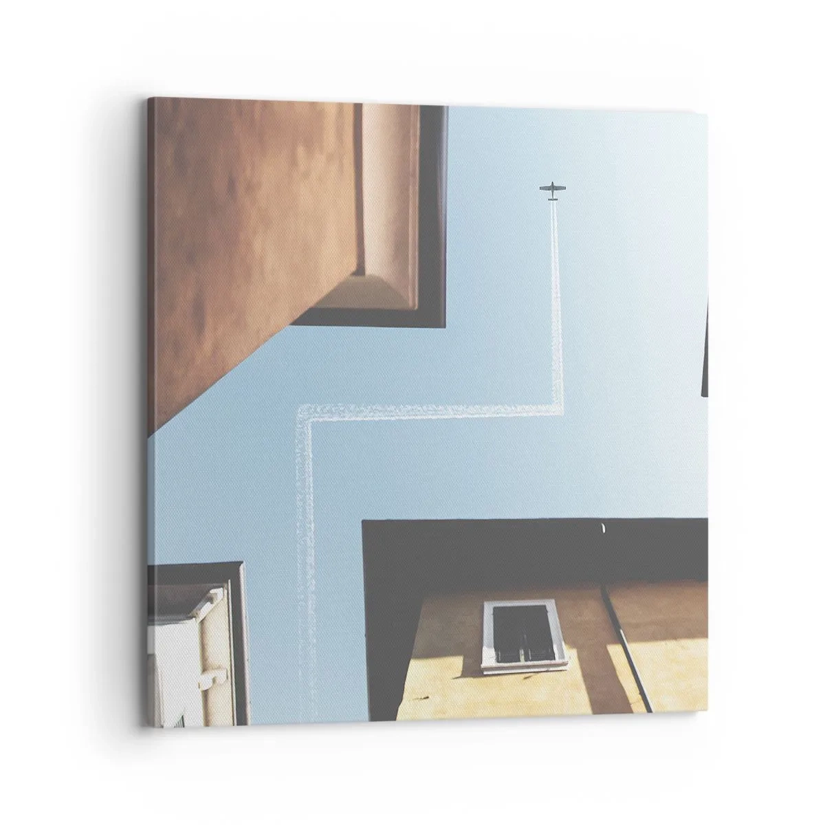 Quadro em tela - Acima do labirinto da cidade - 70x70 cm