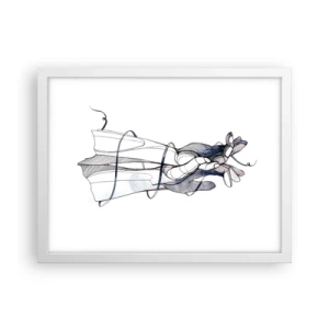 Pôster em moldura branca - Estudo do toque - 40x30 cm