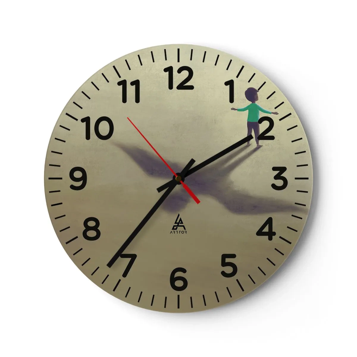 Relógio de parede - Relógio em vidro - Herói do futuro - 40x40 cm