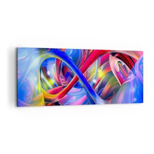 Quadro em tela - Dança das cores - 100x40 cm