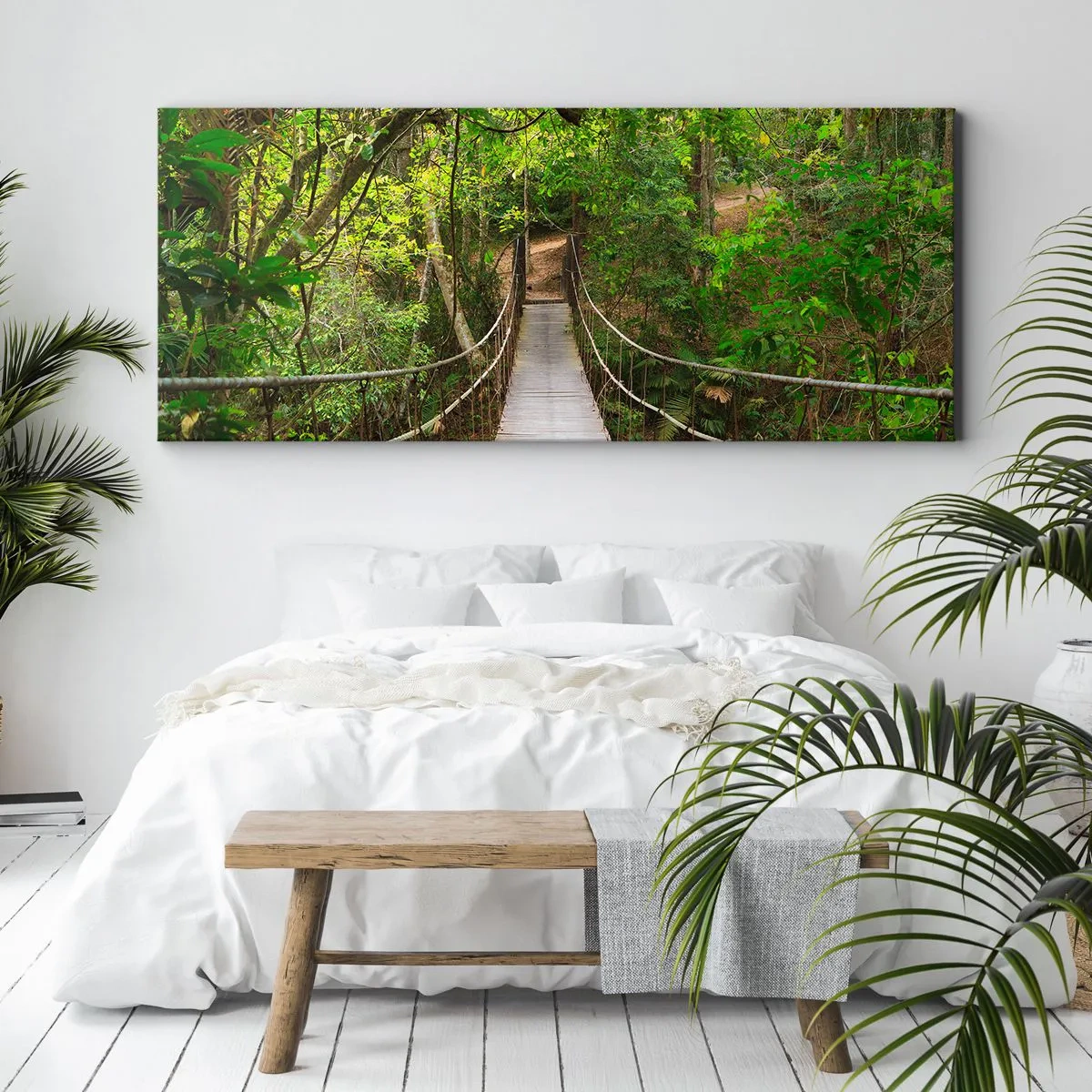 Quadro em tela - Porque há uma videira a crescer no jardim - 140x50 cm