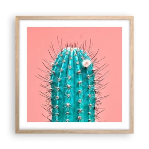 Pôster com moldura de carvalho claro - Apenas olhe - 50x50 cm