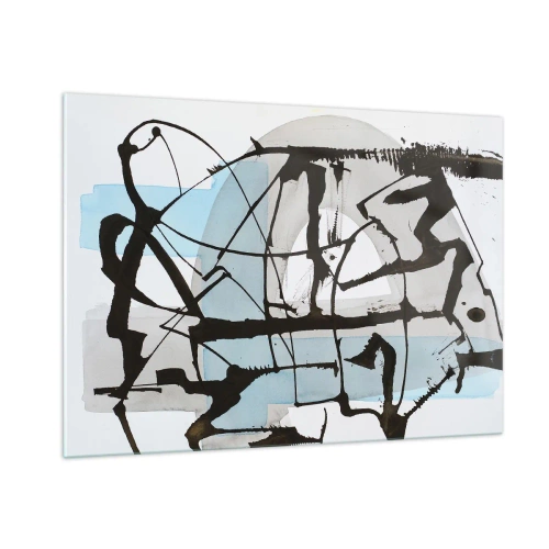 Quadro em vidro - Azul mesmo assim - 100x70 cm