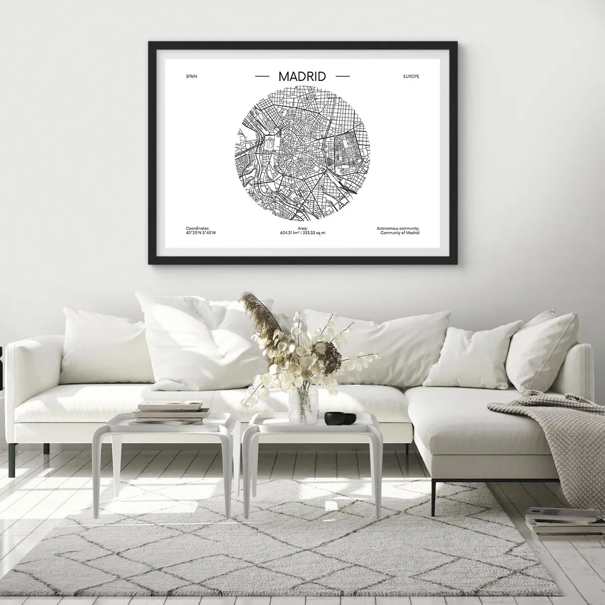 Pôster com moldura preta - Anatomia de Madri - 70x50 cm