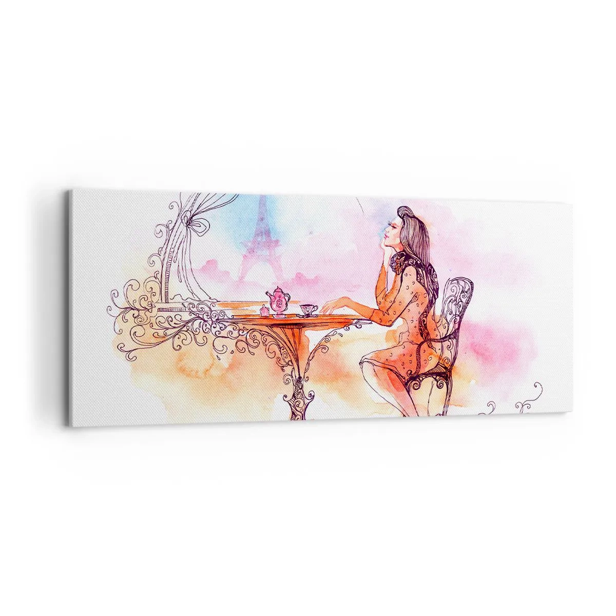 Quadro em tela - Elegância parisiense - 100x40 cm