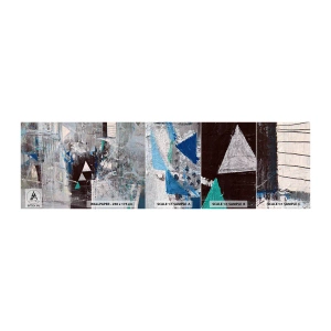 Amostra de Papel de Parede Standard Eco - A ordem superior dos triângulos - Abstração, Pedaço, Padrão Moderno - 100x30 cm