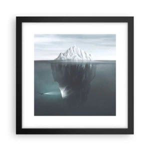 Pôster com moldura preta - Mistério subaquático - 30x30 cm