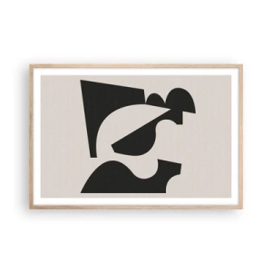 Pôster com moldura de carvalho claro - Para automontagem - 91x61 cm