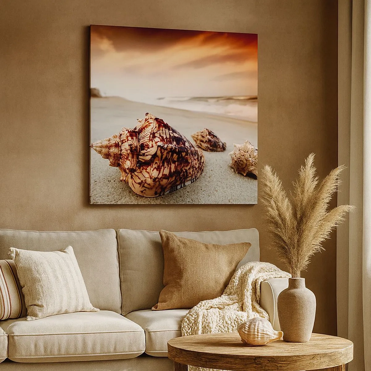 Quadro em tela - Expulso pelas ondas - 30x30 cm