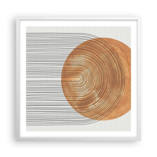 Pôster em moldura branca - Composição solar - 60x60 cm