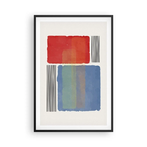 Pôster com moldura preta - A alma da geometria - 61x91 cm