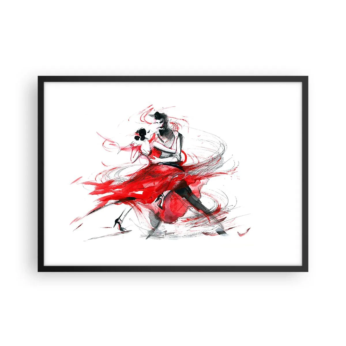 Pôster com moldura preta - Tango - o ritmo da paixão - 70x50 cm