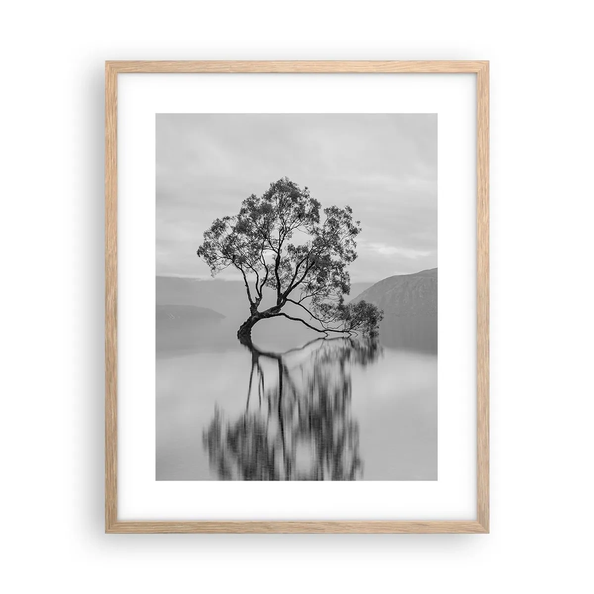 Pôster com moldura de carvalho claro - Existe um país assim - 40x50 cm