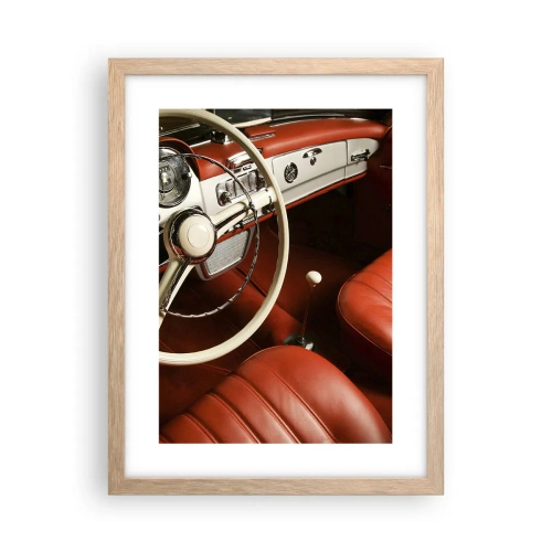 Pôster com moldura de carvalho claro - Luxo vintage - 30x40 cm