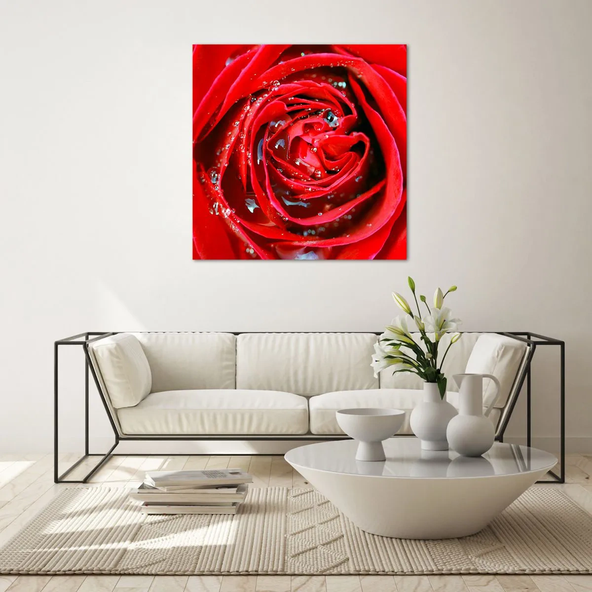 Quadro em vidro - Em gotas de orvalho - 30x30 cm