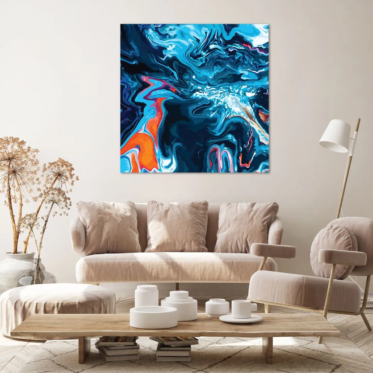 Quadro em tela - Viagem ao centro do céu - 60x60 cm