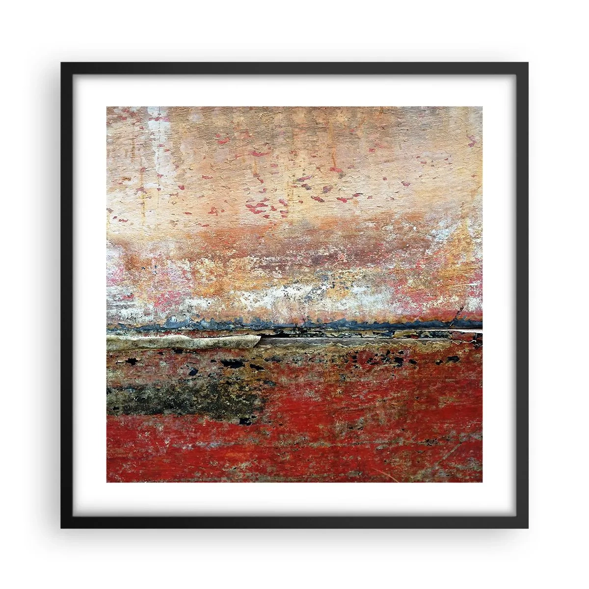 Pôster com moldura preta - Talvez seja o mar - 50x50 cm