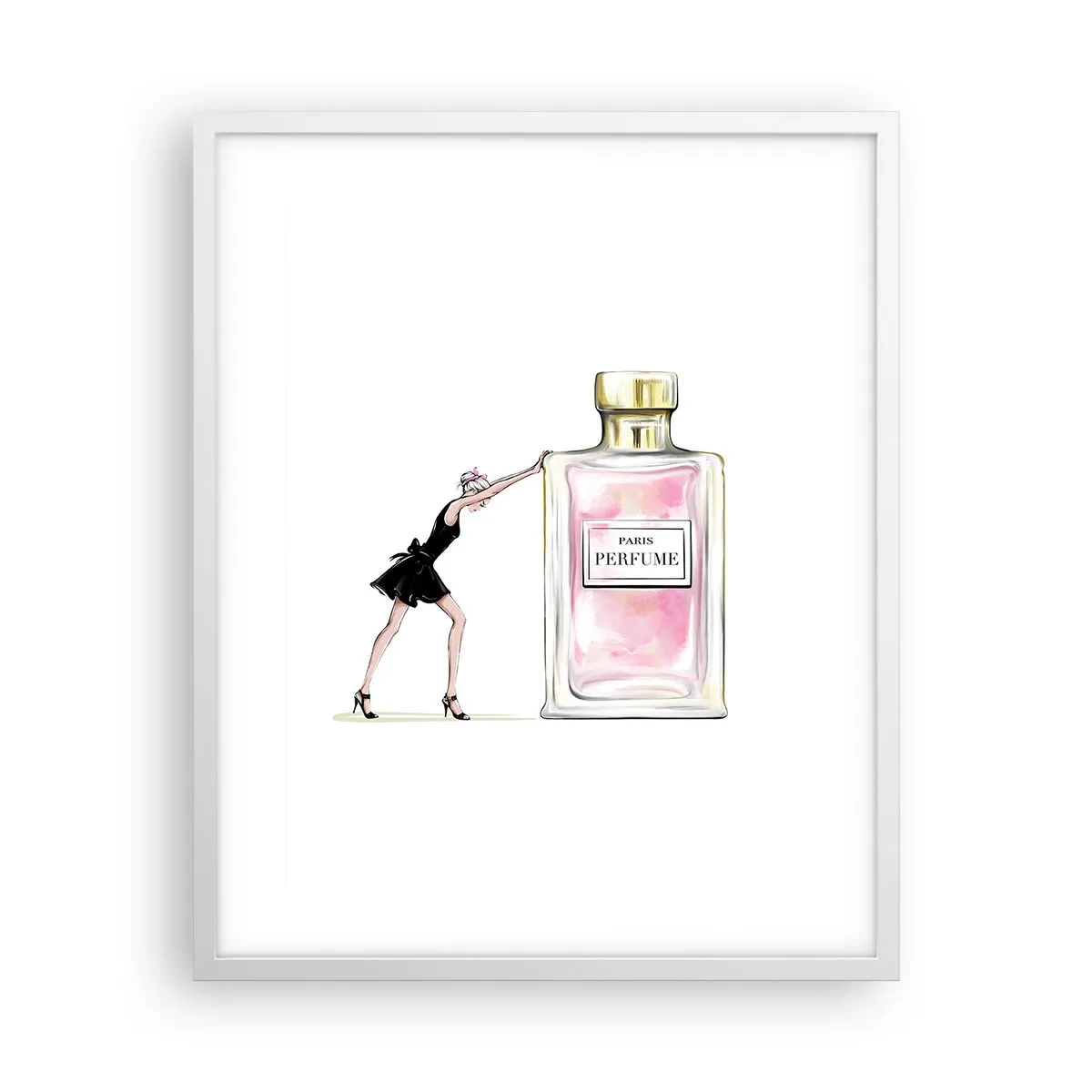 Pôster em moldura branca - A essência da feminilidade - 40x50 cm