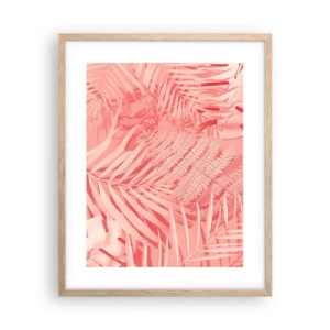 Pôster com moldura de carvalho claro - Conceito cor-de-rosa - 40x50 cm