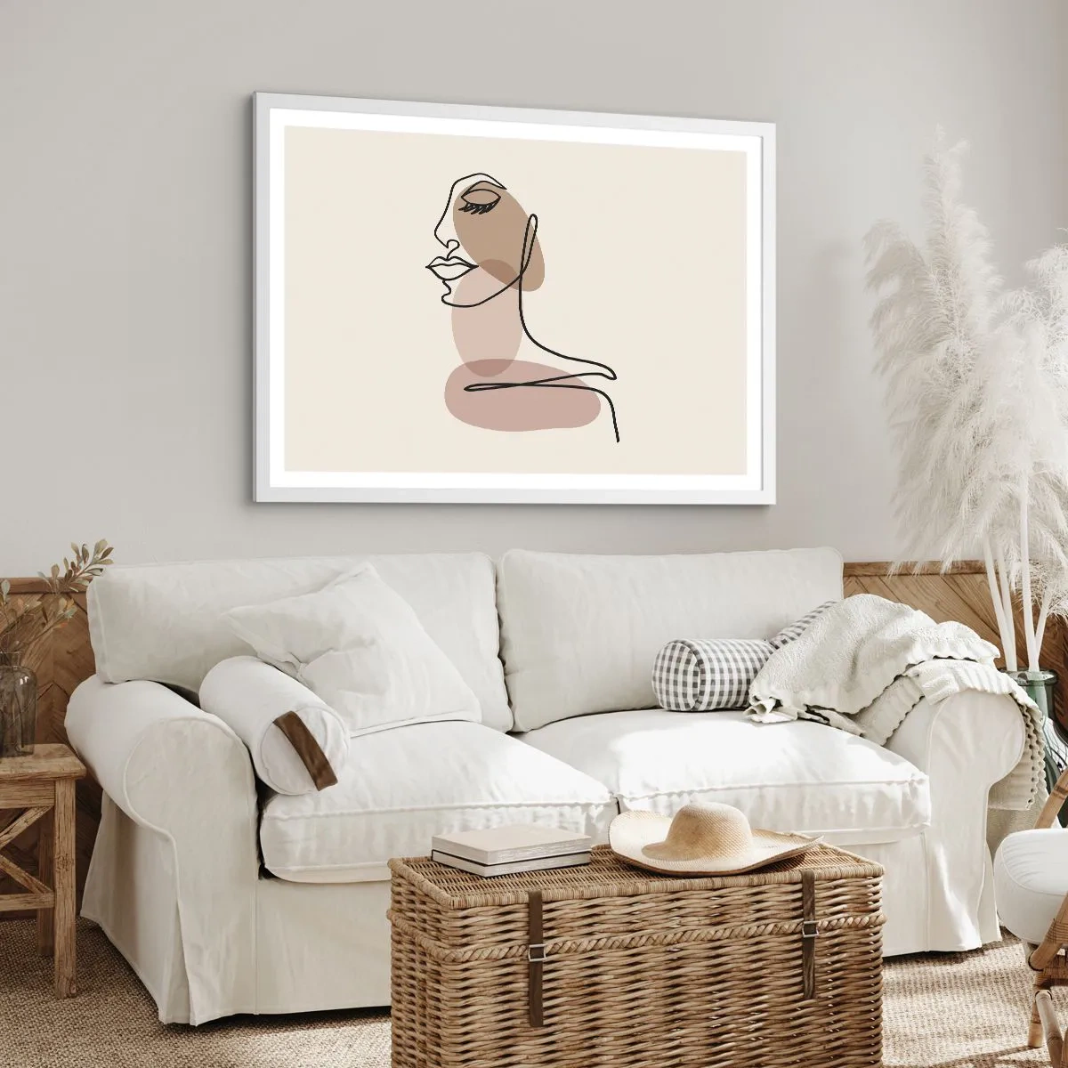 Pôster em moldura branca - Uma certa linha de beleza - 100x70 cm