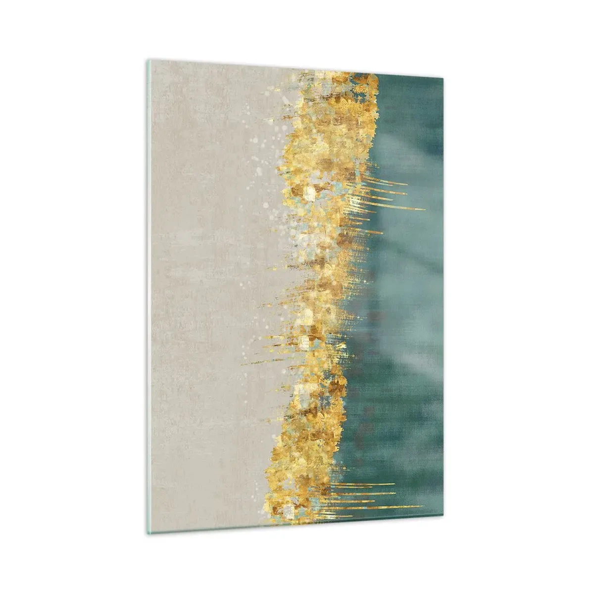 Quadro em vidro - A fronteira dourada - 50x70 cm