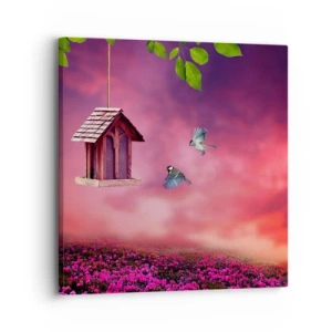 Quadro em tela - Convite para jantar - 30x30 cm