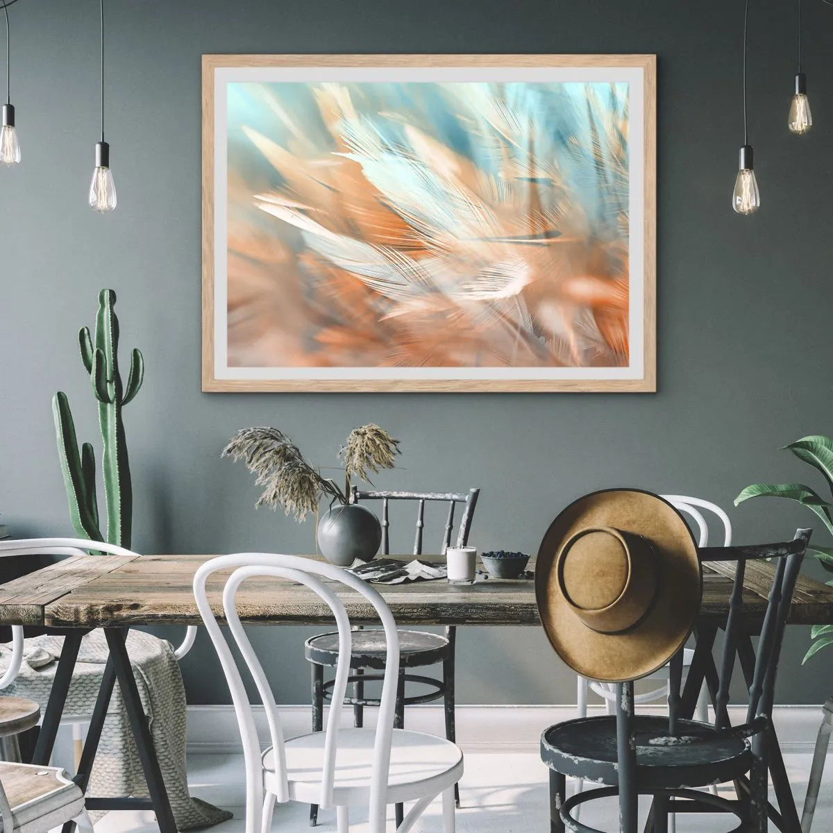 Pôster com moldura de carvalho claro - Na terra da gentileza - 70x50 cm