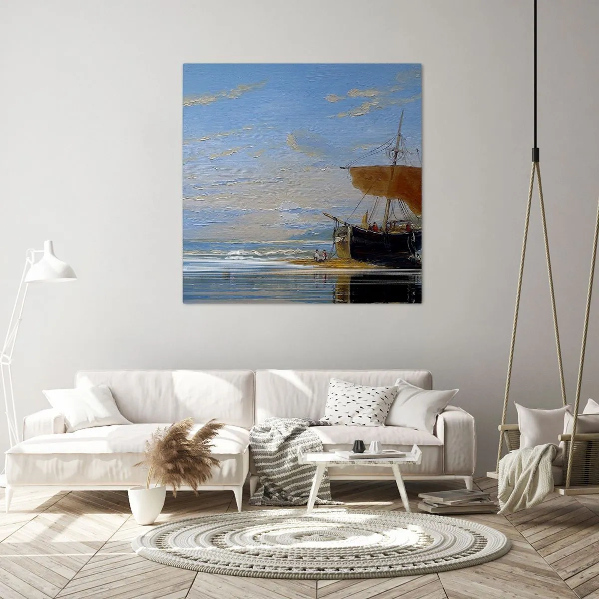 Quadro em tela - Água, terra, ar - 70x70 cm